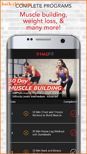 HASfit Home Workout Routines & Fitness Plans screenshot