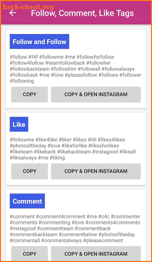 HashTag for Instagram screenshot