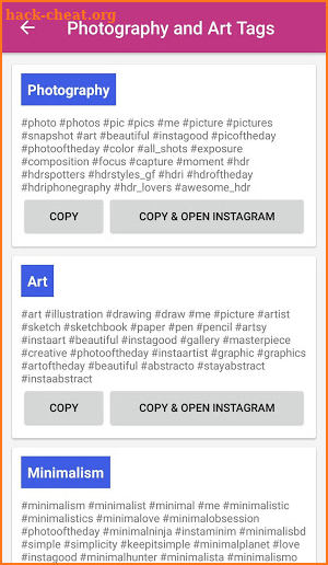 HashTag for Instagram screenshot