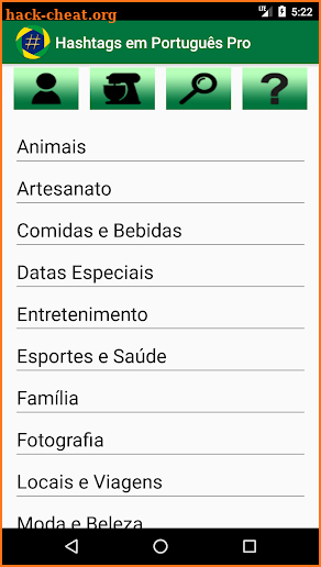 Hashtags em Português Pro screenshot