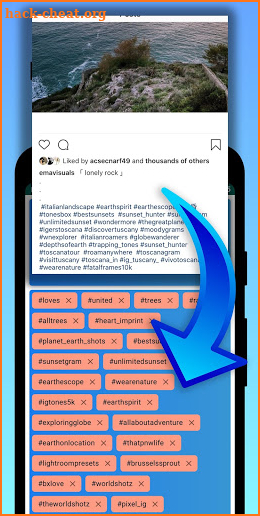 Hashtags Extractor for Instagram screenshot