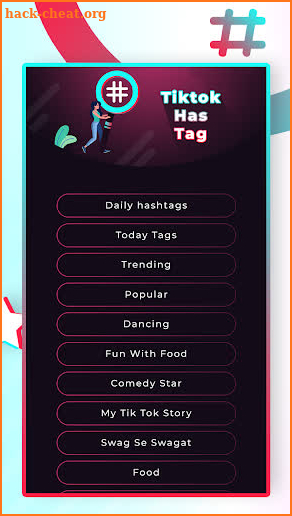 HashTags For Tiktok - Best Tags For More Likes screenshot