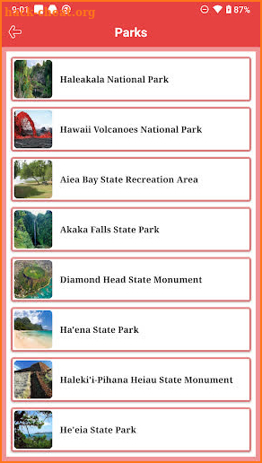 Hawaii National and State Parks screenshot