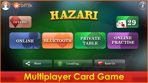 Hazari - 1000 Points Card Game Online Multiplayer screenshot