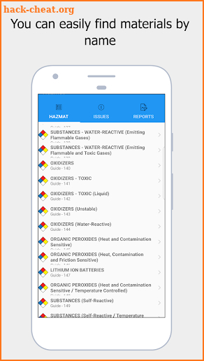 HazMat Reference and Emergency Guide ERG 2016 screenshot