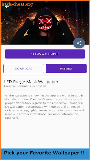 HD LED Purge Mask Wallpaper screenshot
