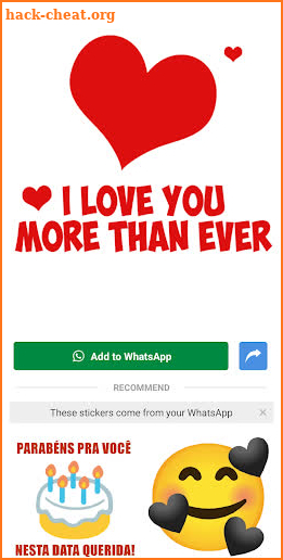 HD Stickers packs for WhatsApp - WAStickersApps screenshot
