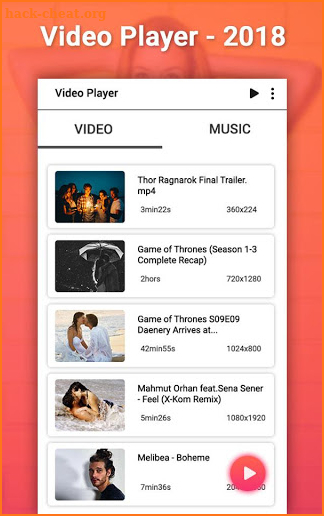 HD Video Player for Android screenshot
