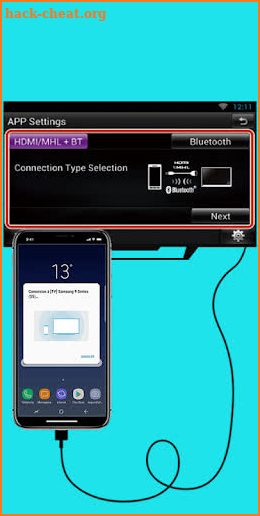 hdmi usb connector mobile screen cast mirroring tv screenshot