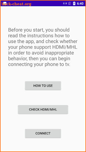 HDMI USB connector screen cast screenshot