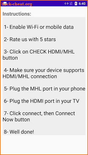 HDMI USB connector screen cast screenshot
