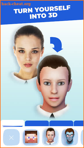 Head morph: photo warp 3D edit screenshot
