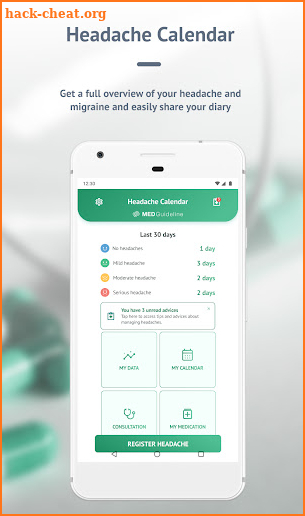 Headache Calendar screenshot