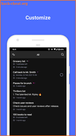 Headnote - Notes, tasks, reminders and todo lists screenshot