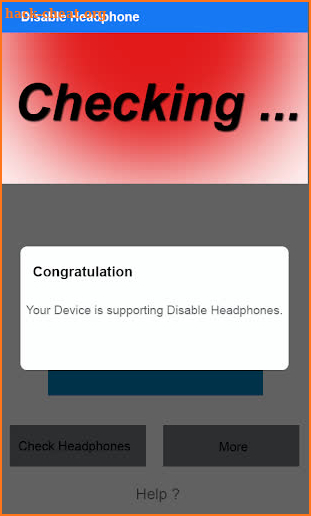 Headphone mode off(Disable) screenshot