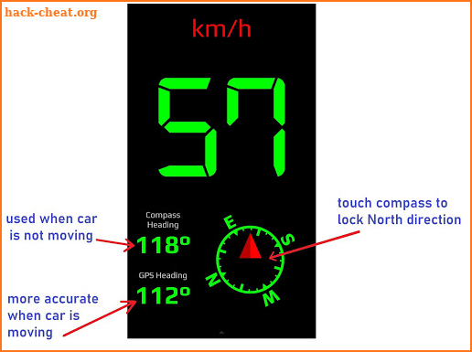 Heads Up Display GPS Speedometer & Compass screenshot