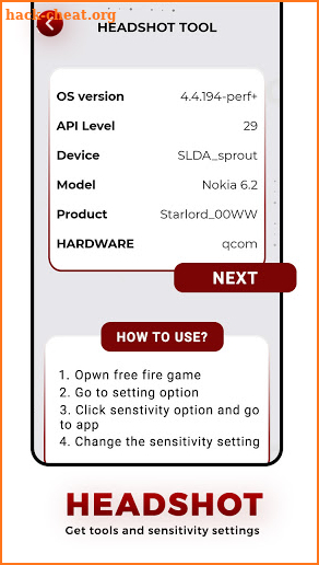 Headshot And GFX Tool For FF Sensitivity Guide screenshot