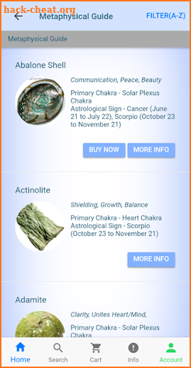Healing Crystals Metaphysical Directory screenshot