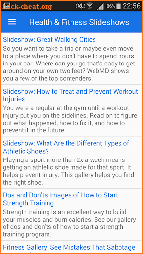 Health & Care- Tips, Exercises & Workout screenshot