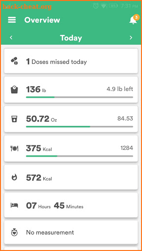 Health & Fitness Tracker with Calorie Counter screenshot