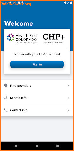 Health First Colorado screenshot