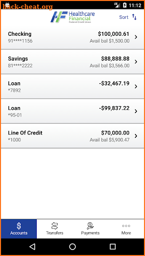 Healthcare Financial FCU screenshot