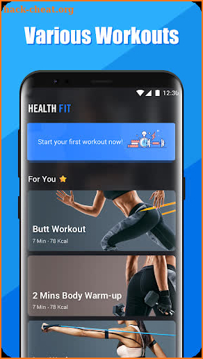 HealthFit - Abs Workout with No Equipment Needed screenshot