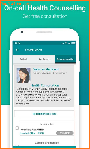 Healthians -Full Body Health Checkup & Blood Tests screenshot