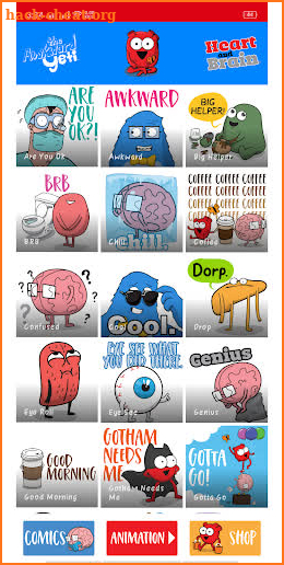 Heart and Brain Sticker Pack App screenshot
