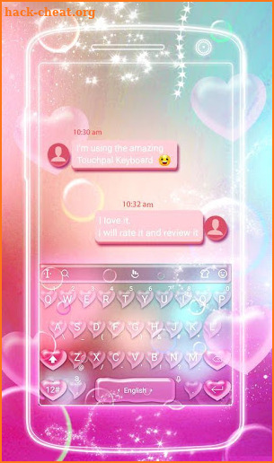 Heart Bubble Keyboard Theme screenshot
