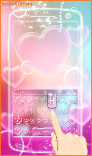 Heart Bubble Keyboard Theme screenshot
