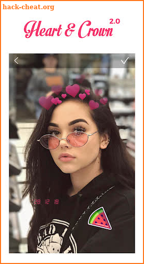 Heart Crown Camera - Heart Sticker 2019 screenshot