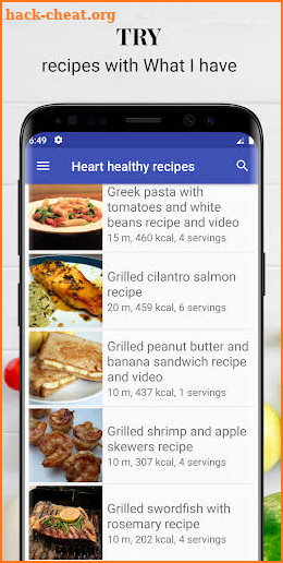 Heart healthy recipes free app offline with photo screenshot