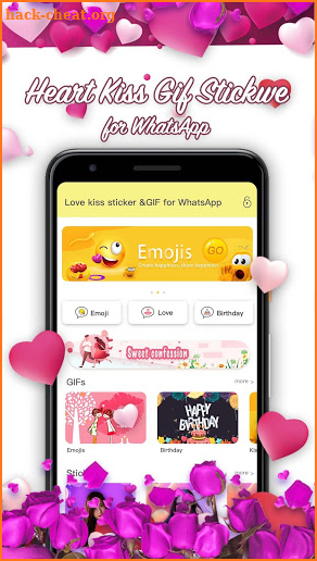 Heart Kiss GIF Stickers For WhatsApp screenshot