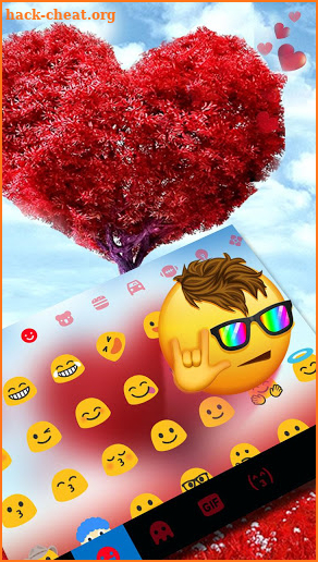 Heart Love Tree Keyboard Theme screenshot
