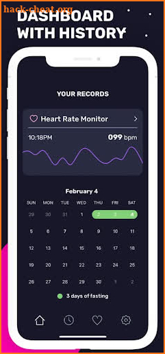 Heart Rate and Meal Tracker screenshot