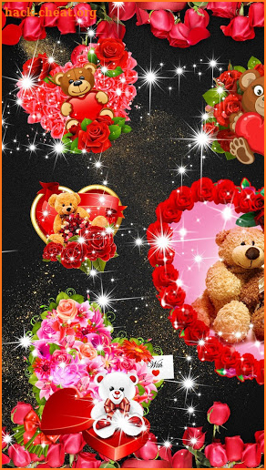 Heart Rose Bear Keyboard Sticker screenshot