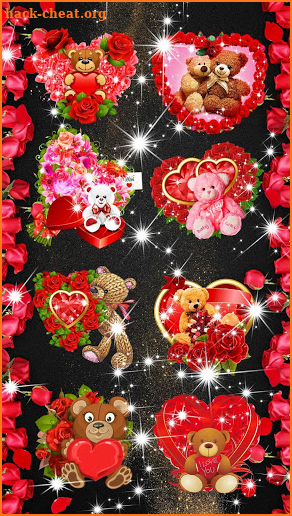 Heart Rose Bear Keyboard Sticker screenshot