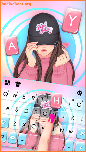 Heart Swag Girl Keyboard Background screenshot