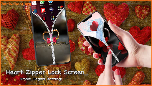 Heart Zipper Screen Lock screenshot