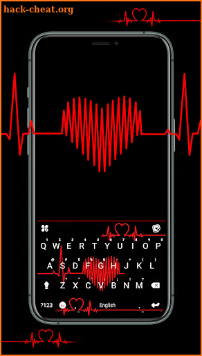 Heartbeat Parallax Keyboard Background screenshot