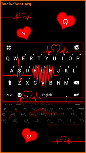 Heartbeat Parallax Keyboard Background screenshot