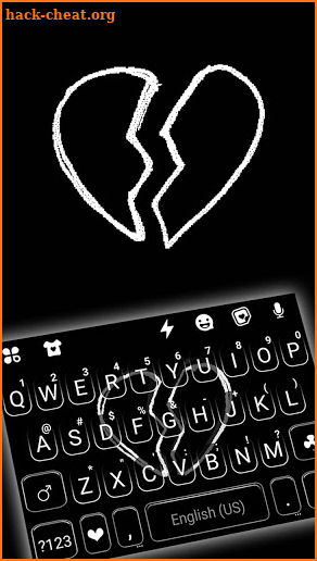 Heartbroken Keyboard Theme screenshot