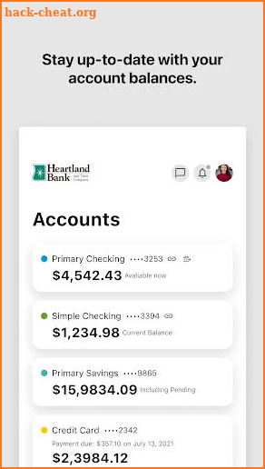 Heartland Bank Mobile Banking screenshot
