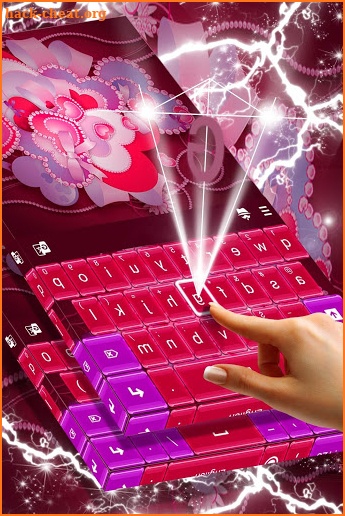 Hearts Flowers Keyboard screenshot