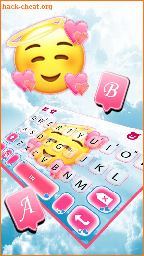 Hearts Love Emoji Keyboard Theme screenshot