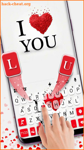 Hearts Love You Keyboard Theme screenshot