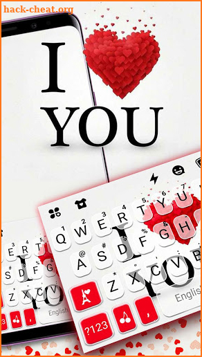 Hearts Love You Keyboard Theme screenshot