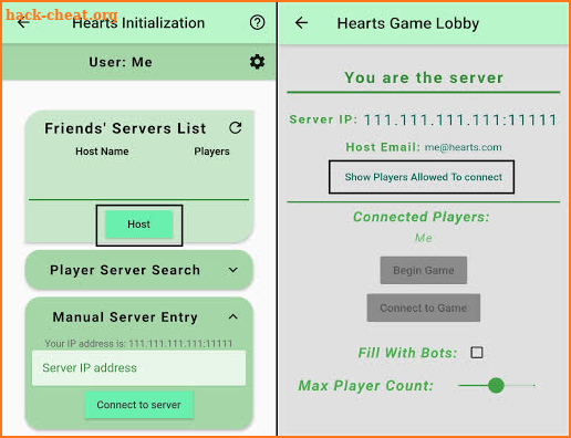Hearts MultiPlayer - Warmware screenshot