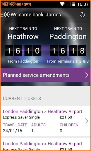 Heathrow Express screenshot